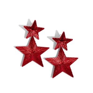 Red Star Earrings